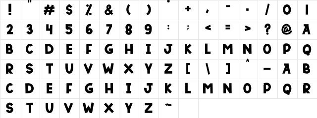 DUTSKY TIME Regular Character Map DUTSKY TIME Regular Character Map