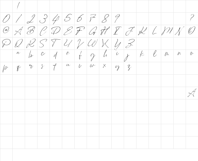Ranu Pane Demo Regular Character Map Ranu Pane Demo Regular Character Map