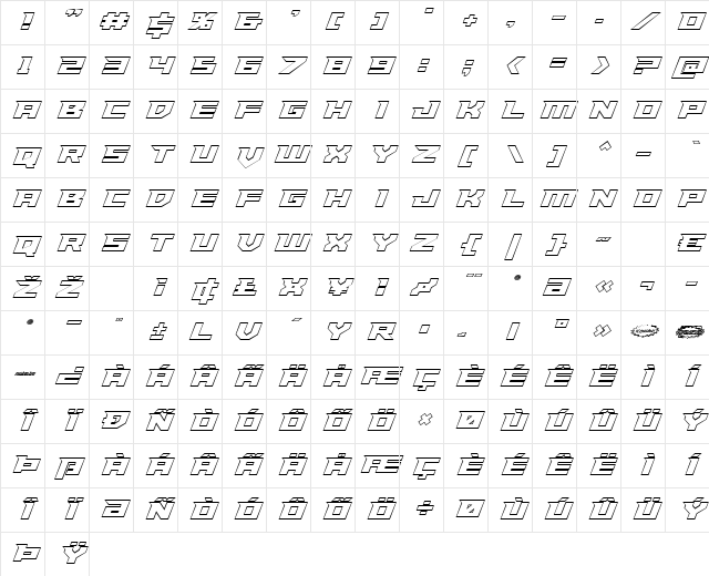 Paladins Outline Regular Character Map