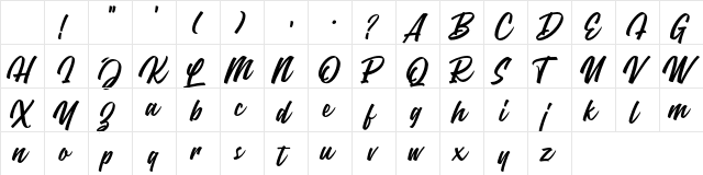 Throttles Demo Regular Character Map
