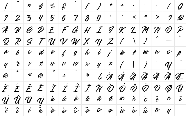 Azzardo Regular Regular Character Map