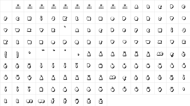 SCHOOL DAYS 2 PERSONAL USE Regular Character Map SCHOOL DAYS 2 PERSONAL USE Regular Character Map