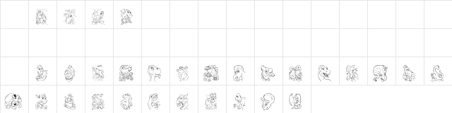 101! Color Fill DinoZ Regular Character Map 101! Color Fill DinoZ Regular Character Map