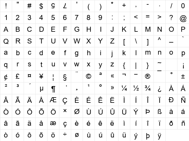 Arabic+ Arial Regular Character Map Arabic+ Arial Regular Character Map