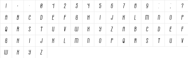 Already Book Italic Character Map Already Book Italic Character Map