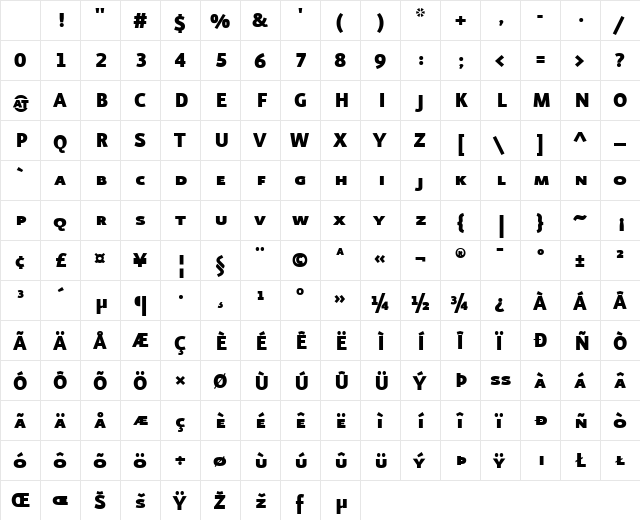 EurekaSans-BlackCaps Regular Character Map EurekaSans-BlackCaps Regular Character Map