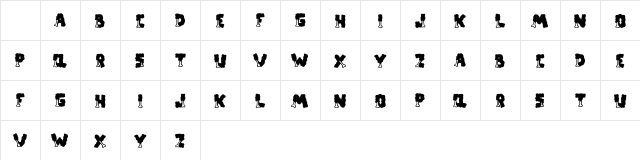 EAT THE MEAT Regular Character Map