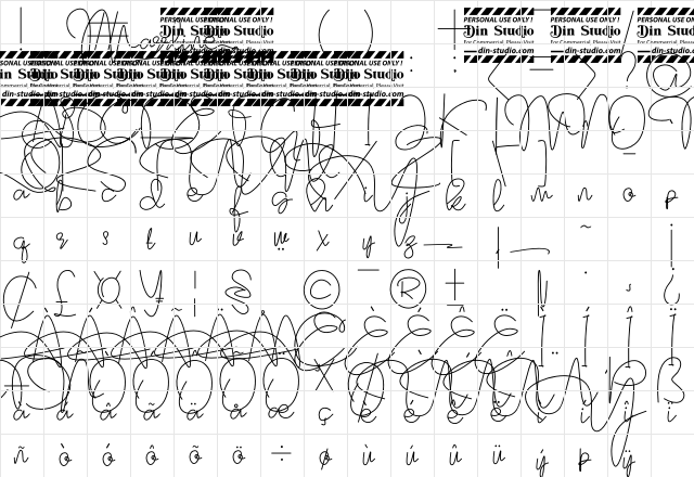 Marrline Personal Use Regular Character Map