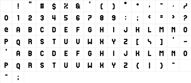Lesotho Beach Regular Character Map