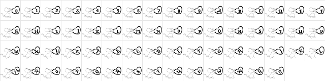 101! Maria's Love Note Regular Character Map