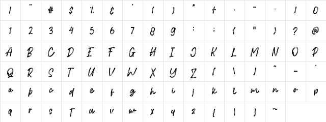 Brittanian ( Demo ) Brush Character Map Brittanian ( Demo ) Brush Character Map