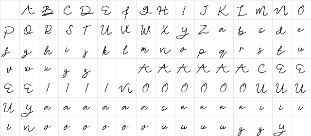 Zakilla DEMO Bold Character Map Zakilla DEMO Bold Character Map
