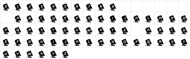 101! The Handy Dandy Font Regular Character Map