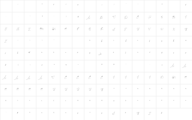 Claire Script Regular Character Map Claire Script Regular Character Map