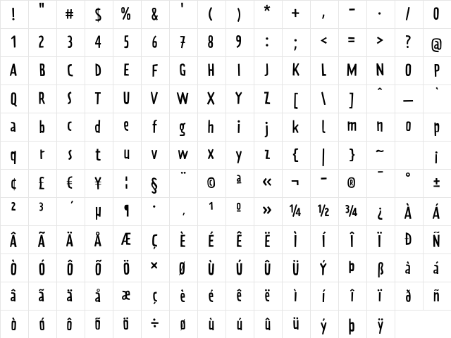 PraterBlockTwo-Fill Regular Character Map PraterBlockTwo-Fill Regular Character Map
