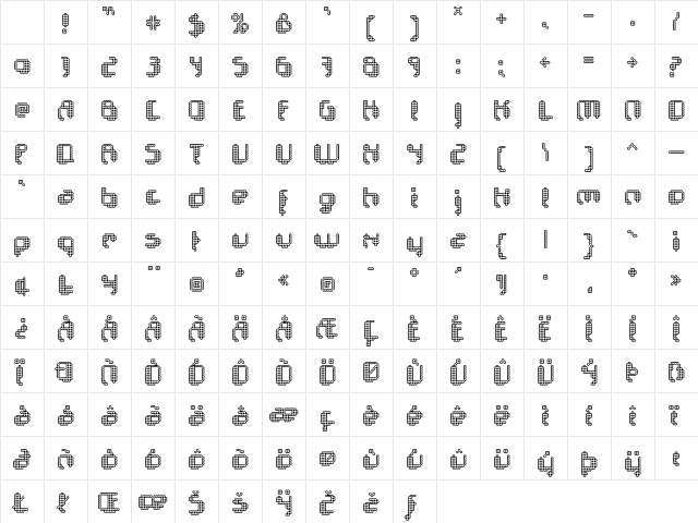 Chemo BubbleDotStroke Character Map
