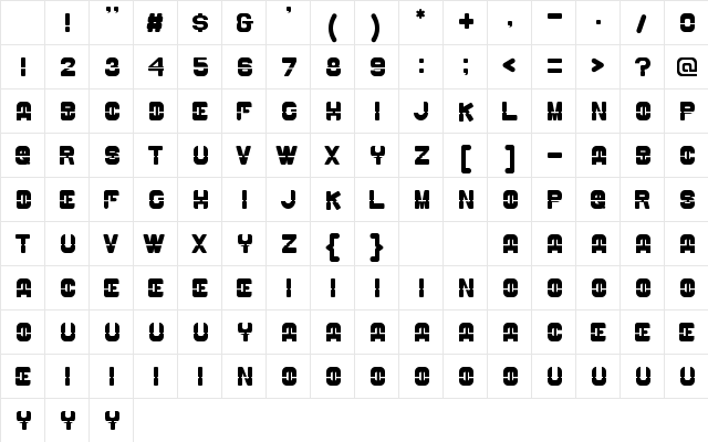 KANGXI Regular Character Map