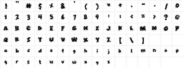 Tortoise Shell Regular Character Map Tortoise Shell Regular Character Map