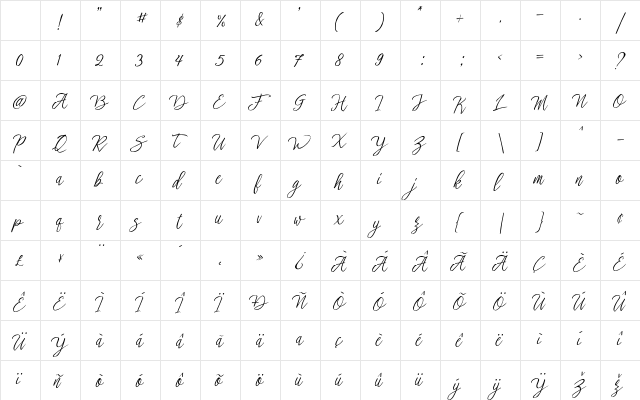 stefhanie typeface free demo Regular Character Map stefhanie typeface free demo Regular Character Map