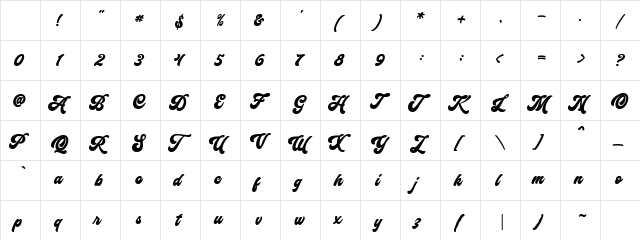 Funkies Regular Character Map Funkies Regular Character Map