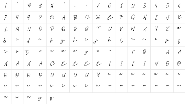Atalla Regular Character Map Atalla Regular Character Map