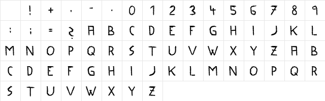 Palms Regular Character Map Palms Regular Character Map