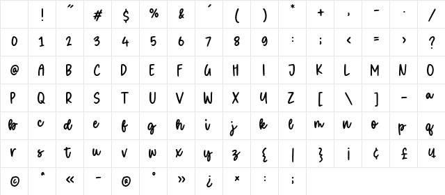 Roleyfox Regular Character Map Roleyfox Regular Character Map