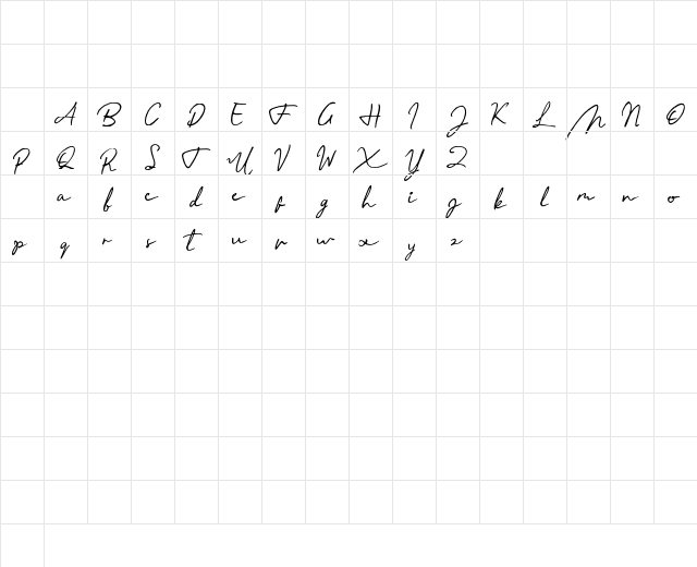 Menttarich Personal Use Only Regular Character Map Menttarich Personal Use Only Regular Character Map