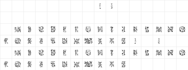 86 Design Regular Character Map