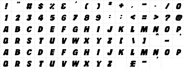 Kids Club House Cursiva Character Map