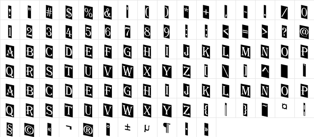 a_AlgeriusNrCmDn Regular Character Map
