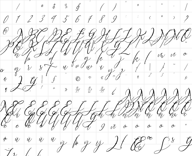 Heartkything Regular Character Map
