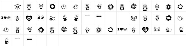 Pandamonium BV Regular Character Map