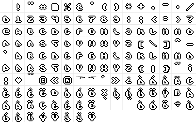 Scienide Outline Regular Character Map Scienide Outline Regular Character Map