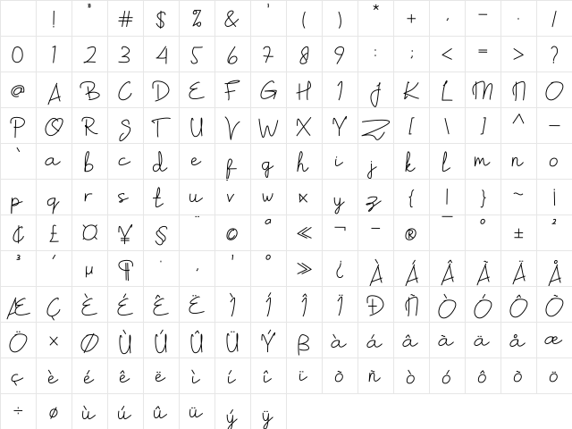 Zamalek Regular Character Map Zamalek Regular Character Map