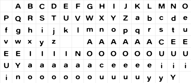 Prickly Pair DEMO Character Map Prickly Pair DEMO Character Map