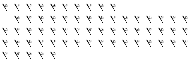 101! Spring Trainin' Regular Character Map 101! Spring Trainin' Regular Character Map