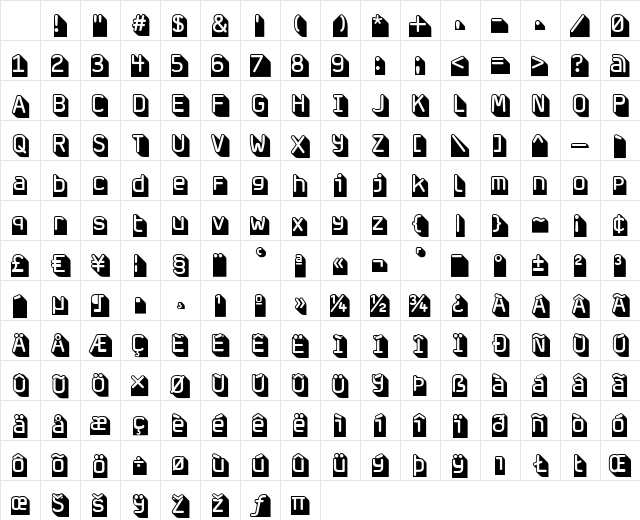 Jigger-Rounded Regular Character Map Jigger-Rounded Regular Character Map