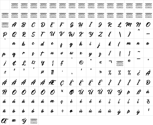 Panther Hunter Personal Use Onl Regular Character Map