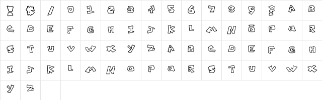 Old Roblox Font Regular Character Map