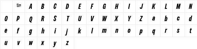 Variera DEMO Bold Bold Italic Character Map Variera DEMO Bold Bold Italic Character Map