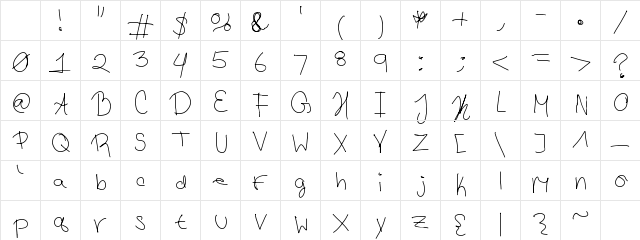 Chicken Scratch Kayli Regular Character Map Chicken Scratch Kayli Regular Character Map
