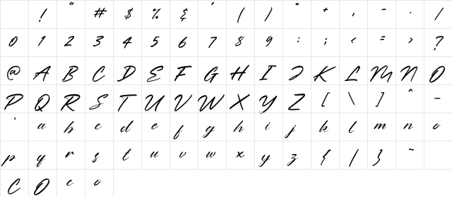 Polandia Regular Character Map Polandia Regular Character Map