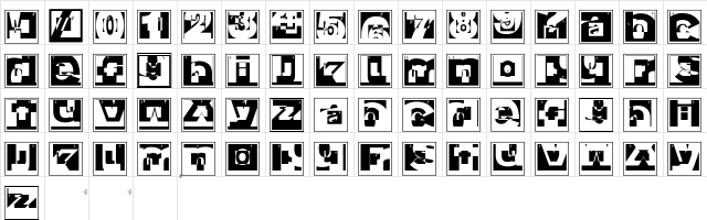 BrokenCapsJumperB Regular Character Map