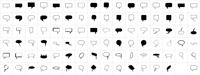 Balloons Regular Character Map