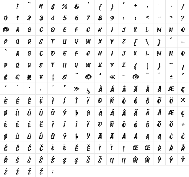 Leader Kids Regular Character Map Leader Kids Regular Character Map