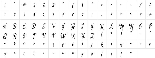 a Sumpah Masih Muda Regular Character Map a Sumpah Masih Muda Regular Character Map