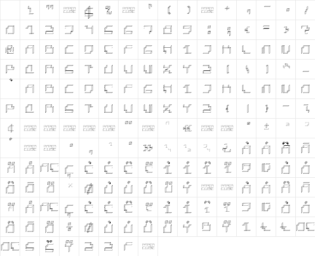 Paper Cube paper Regular Character Map
