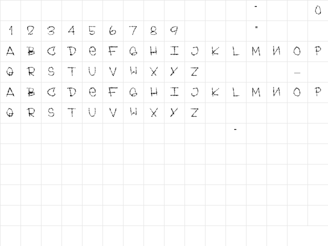 Weedface Regular Character Map