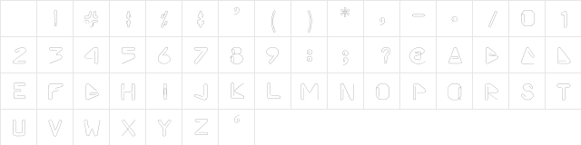 PaperClip Regular Character Map PaperClip Regular Character Map